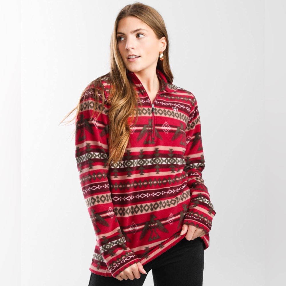 NWOT Ariat Fleece Quarter Zip Sweater